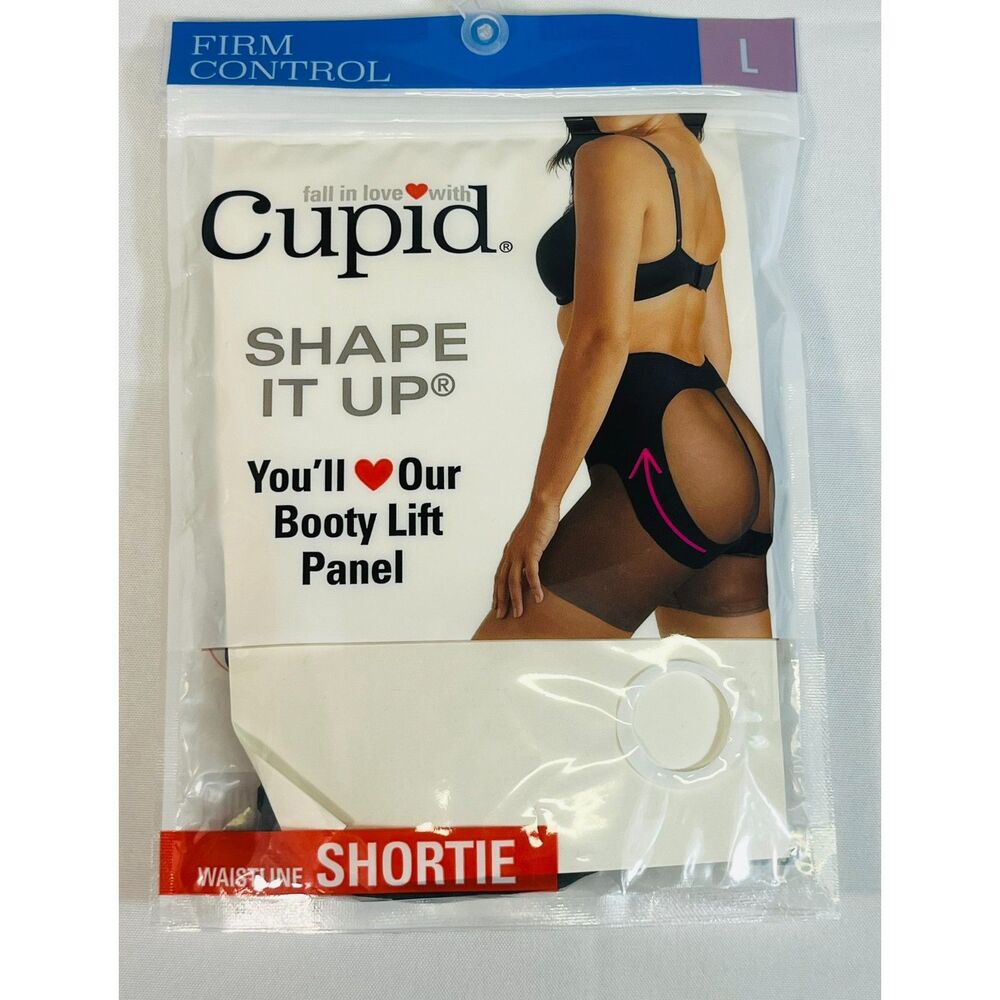 NWT NEW Cupid Initimates Waistline Shortie Large Firm Control Booty Lift Panel